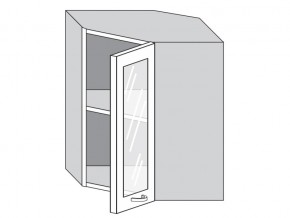 1.60.3у Шкаф настенный (h=720) угловой на 600мм со стекл. дверцей в Кудымкаре - kudymkar.магазин96.com | фото