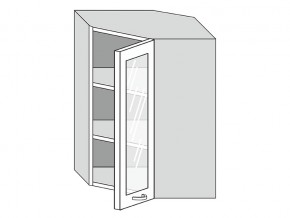 19.60.3у Шкаф настенный (h=913) угловой на 600мм со стекл. дверцей в Кудымкаре - kudymkar.магазин96.com | фото