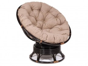 Кресло-качалка Papasan w 23/01 B с подушкой Antique brown, экошерсть Коричневый в Кудымкаре - kudymkar.магазин96.com | фото