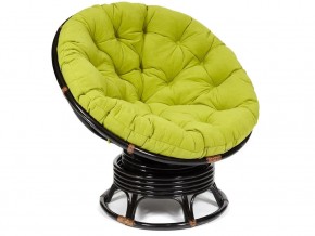 Кресло-качалка Papasan w 23/01 B с подушкой Antique brown, флок Олива в Кудымкаре - kudymkar.магазин96.com | фото