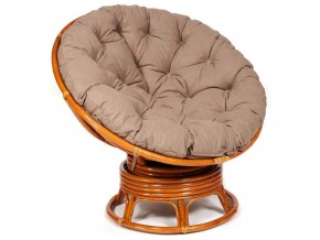 Кресло-качалка Papasan w 23/01 B с подушкой Cognac, экошерсть Коричневый в Кудымкаре - kudymkar.магазин96.com | фото