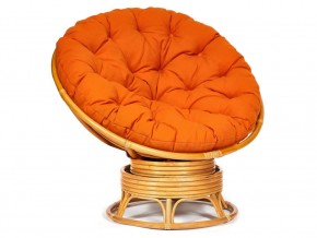 Кресло-качалка Papasan w 23/01 B с подушкой Honey, ткань Оранжевый в Кудымкаре - kudymkar.магазин96.com | фото