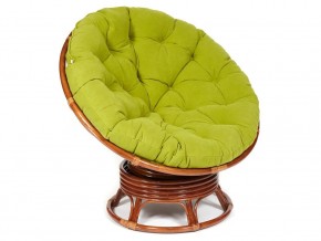 Кресло-качалка Papasan w 23/01 B с подушкой Pecan, флок Олива в Кудымкаре - kudymkar.магазин96.com | фото