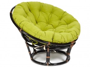 Кресло Papasan 23/01 W с подушкой Antique brown, флок Олива в Кудымкаре - kudymkar.магазин96.com | фото