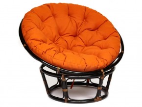 Кресло Papasan 23/01 W с подушкой Antique brown, ткань Оранжевый в Кудымкаре - kudymkar.магазин96.com | фото