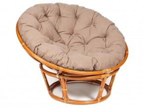 Кресло Papasan 23/01 W с подушкой Cognac, экошерсть Коричневый в Кудымкаре - kudymkar.магазин96.com | фото