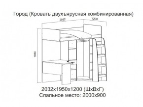 Кровать двухъярусная комбинированная в Кудымкаре - kudymkar.магазин96.com | фото