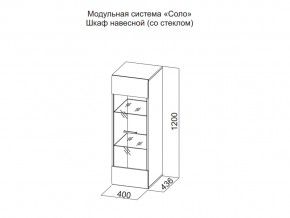 Шкаф навесной (со стеклом) в Кудымкаре - kudymkar.магазин96.com | фото