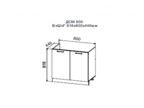 Шкаф нижний ДСМ800 под мойку в Кудымкаре - kudymkar.магазин96.com | фото